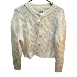 Target Future Collective Chunky Cable Knit Sweater - Cream